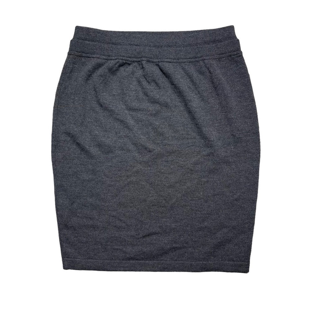 Escada Charcoal Gray Wool & Cashmere Blend Knee Length Skirt 44